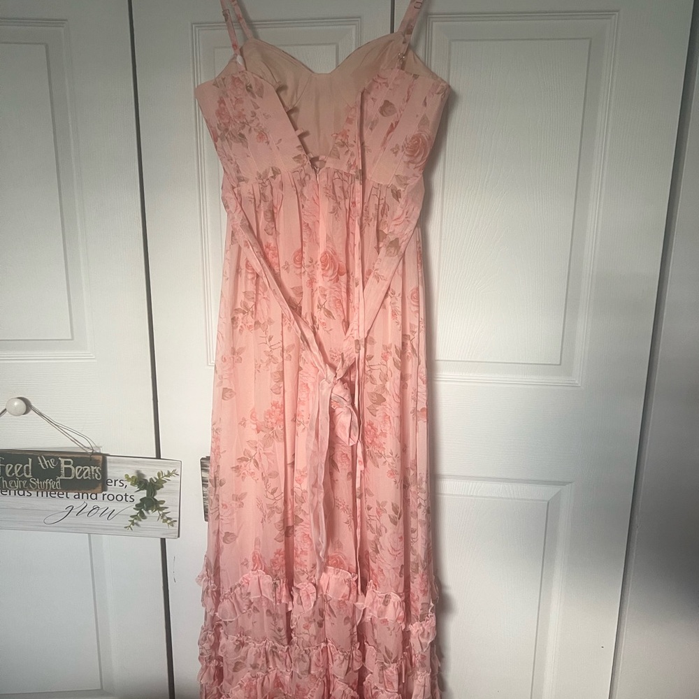 Floral Pink Maxi Dress - Picture 9 of 9